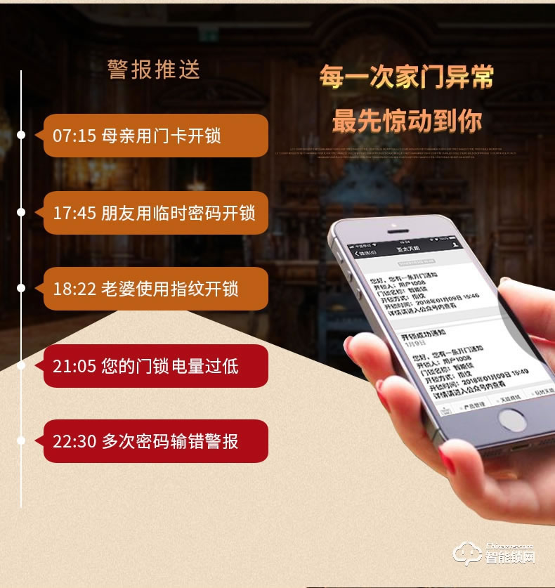 亞太天能智能鎖 F3歐式別墅防盜門智能鎖