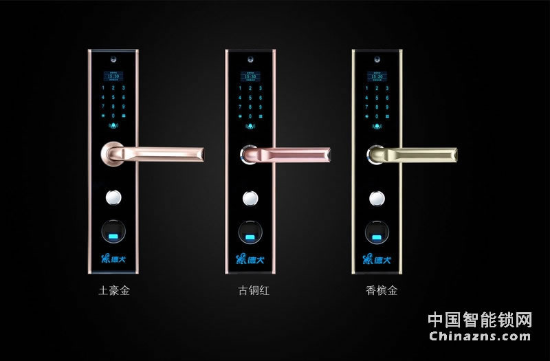德犬智能鎖 智能手機門鎖家用防盜門指紋密碼鎖