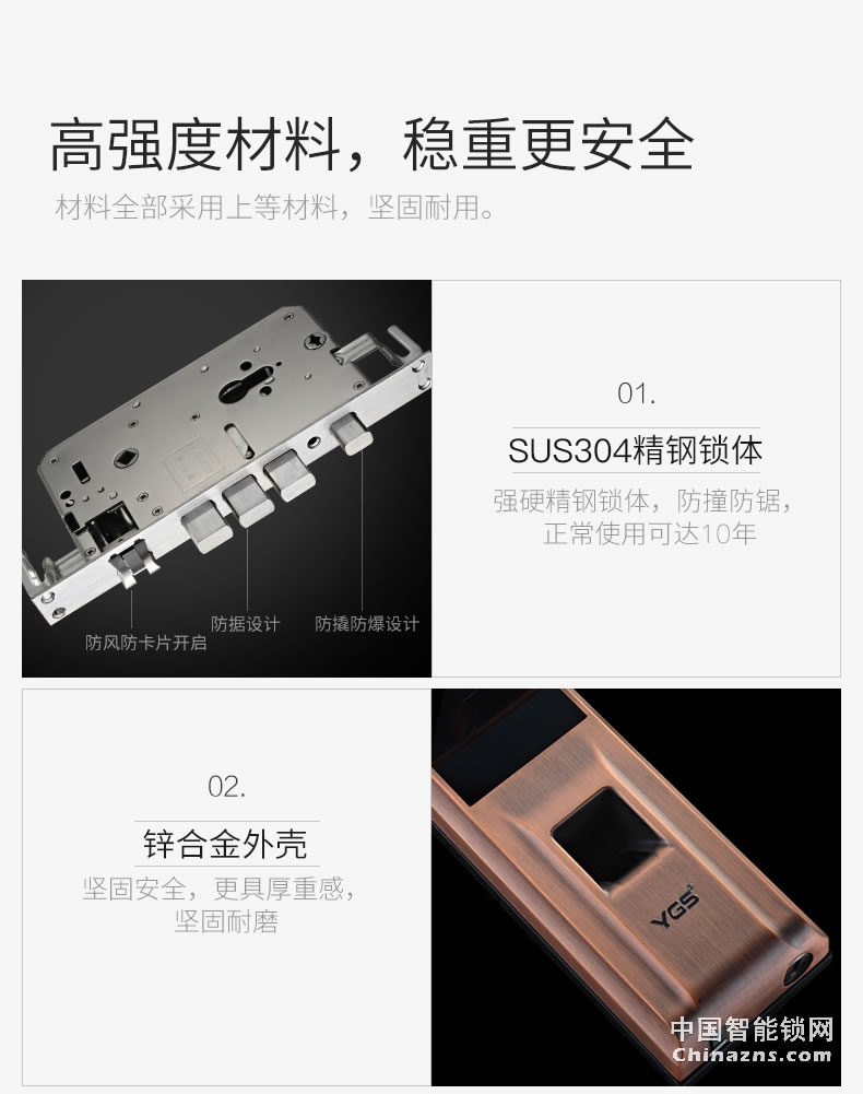 YGS楊格指紋鎖家用智能鎖防盜門鎖 APP遠程電子鎖密碼鎖大門禁鎖