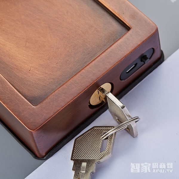 艾棲指紋鎖 家用純銅系列 電子智能門(mén)鎖