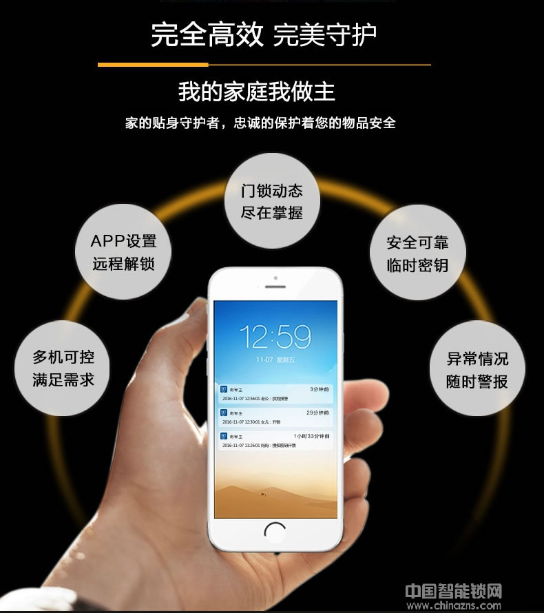 鑫國鑫智能鎖 手機(jī)APP智能指紋門鎖 智能報警防盜鎖