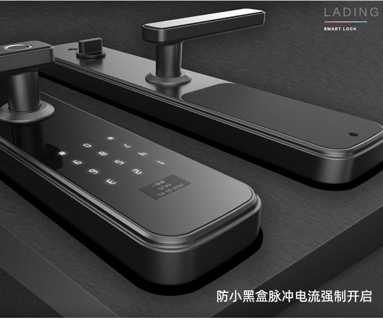 拉盯指紋鎖 智能家居電子門鎖 防盜門指紋密碼鎖