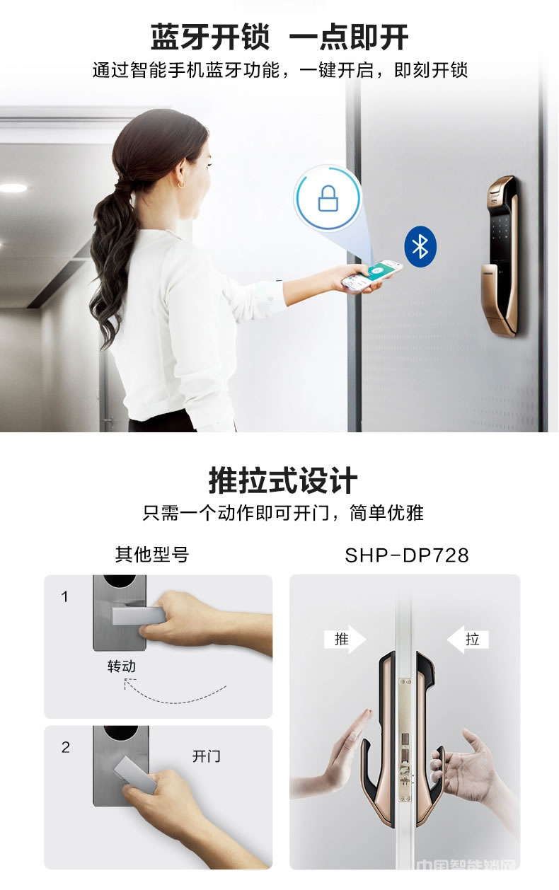 英碩指紋鎖 三星指紋密碼鎖 手機(jī)開門智能鎖