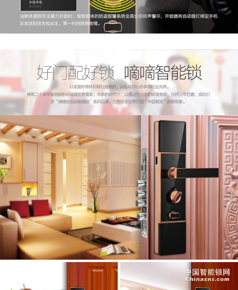 羅曼斯全自動(dòng)智能鎖DD1 家用防盜門指紋鎖密碼電子入戶門鎖