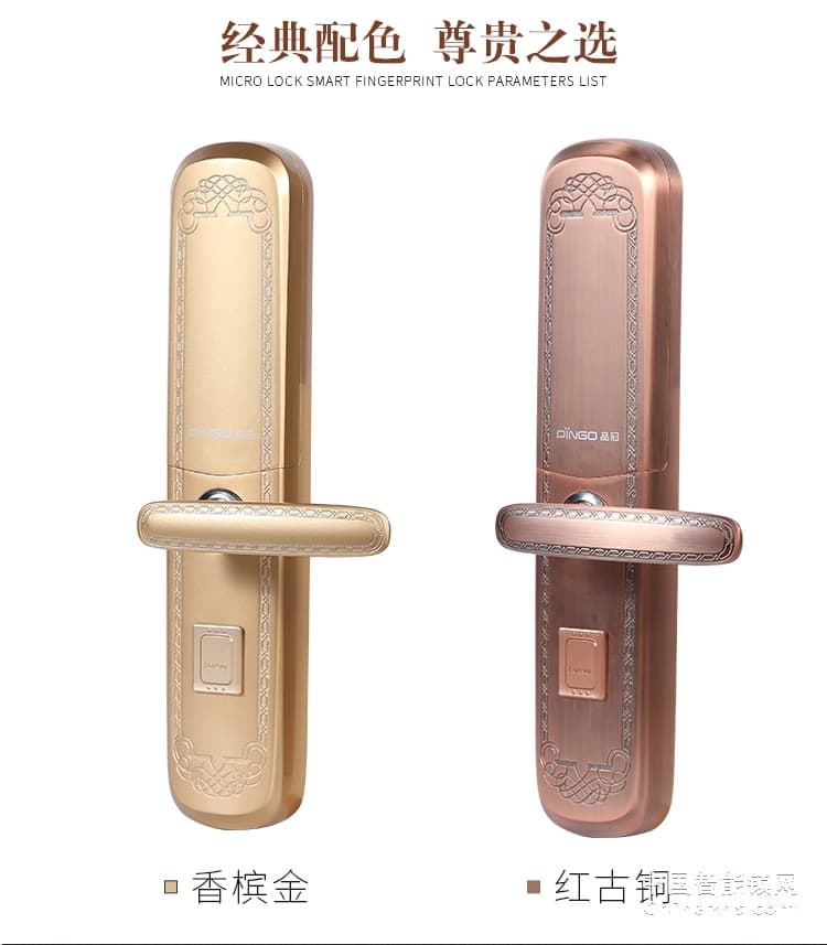 榮事達品冠歐式指紋鎖小智12 別墅自動滑蓋門鎖