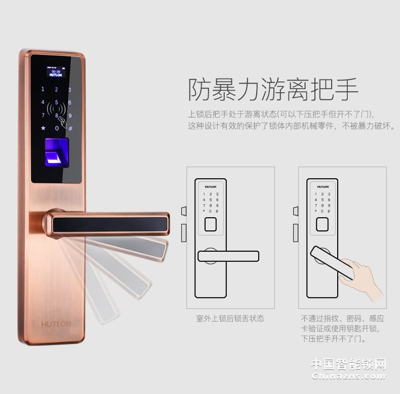 匯泰龍指紋鎖69898 云鎖指紋鎖家用防盜門鎖電子刷卡密碼鎖