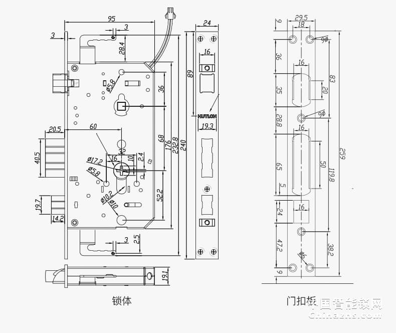 匯泰龍智能鎖69017 指紋鎖家用防盜門鎖電子密碼鎖