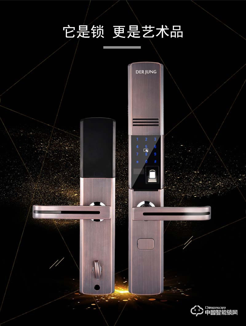 典匠智能鎖 D6072安防滑蓋智能門鎖指紋鎖