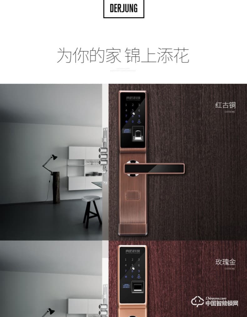 典匠智能鎖 D6013指紋鎖密碼鎖安防智能鎖