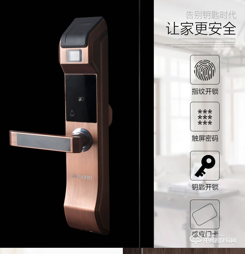 典匠智能鎖 D6017智能家用防盜門半導(dǎo)體指紋鎖密碼鎖