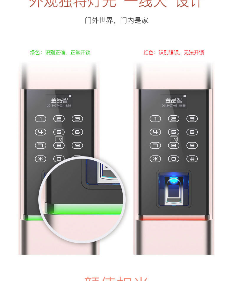楊格指紋鎖 家用防盜門指紋鎖密碼鎖刷卡鎖