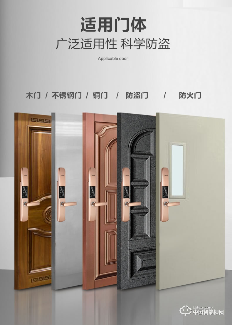 金點原子指紋鎖 家用防盜門智能密碼鎖