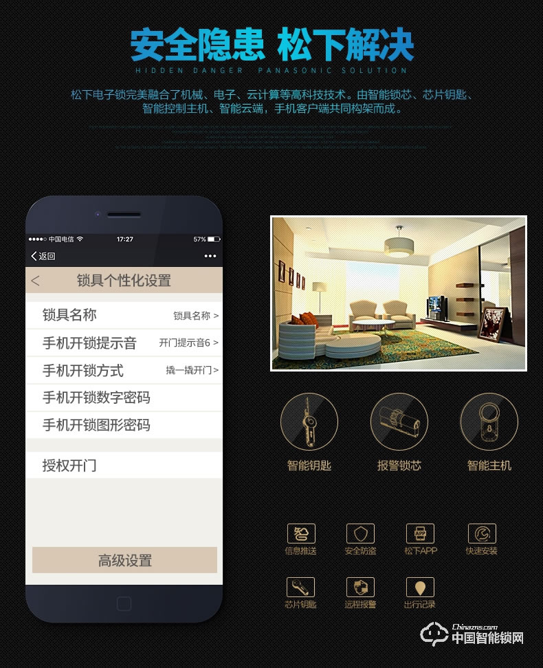 松下指紋鎖 V-M683w防盜門鎖智能電子鎖