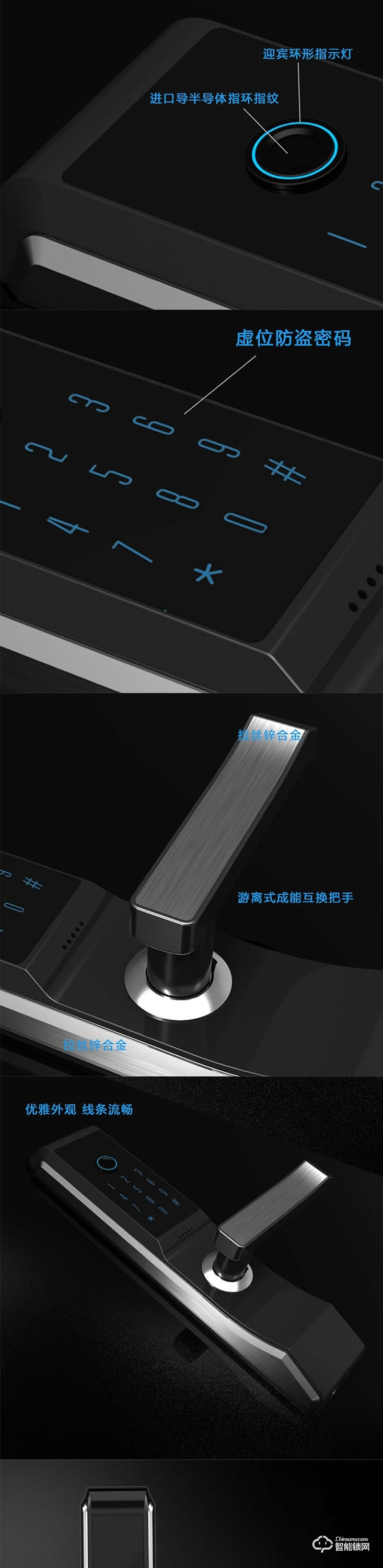 新星智能鎖 A-18感應防盜電子密碼鎖