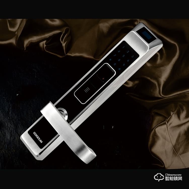 高盾智能鎖 F7800指紋密碼電子鎖 純不銹鋼防盜門天地桿鎖體