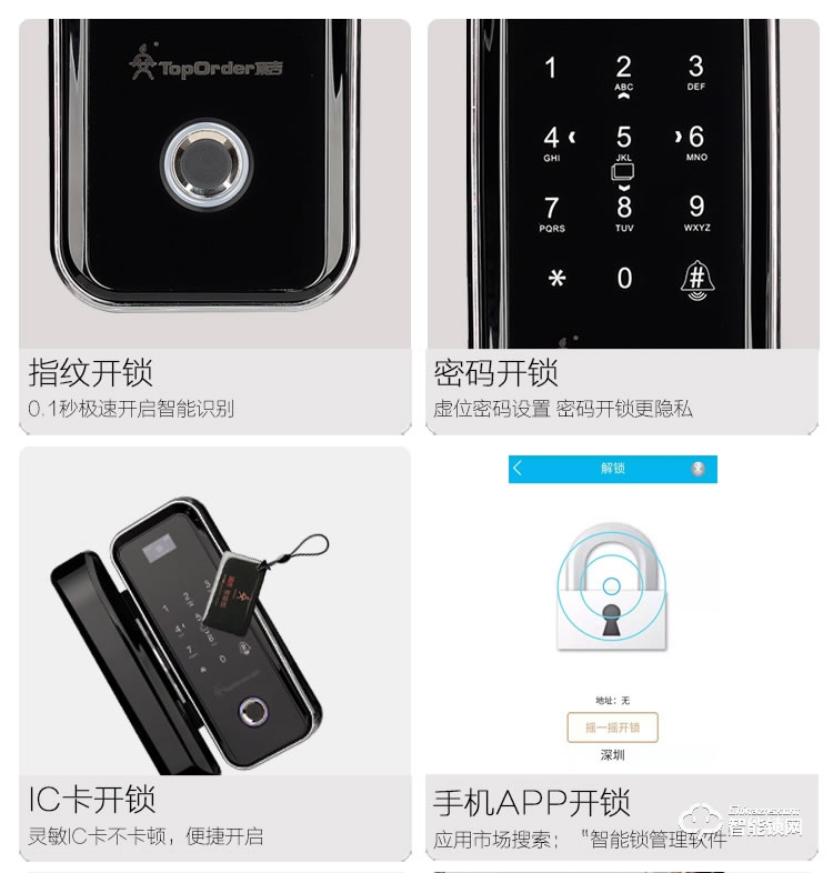 頂吉玻璃鎖 ZGM電子防盜指紋鎖公司密碼鎖