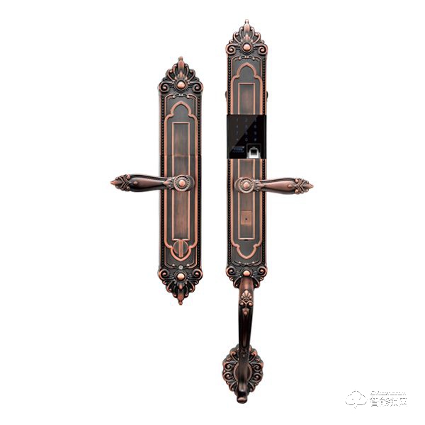 衛安指紋鎖 9818 紅古銅豪華別墅智能鎖