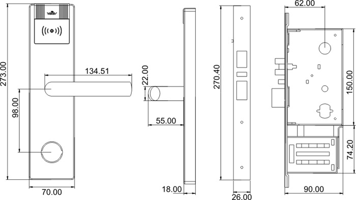 威薩智能鎖 V901系列酒店公寓感應(yīng)鎖