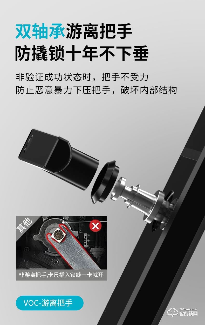 VOC智能鎖 X6家用防盜門天貓精靈手機遠程鎖