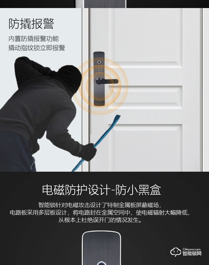 居聯智能鎖 B4工業級芯片半自動智能指紋鎖