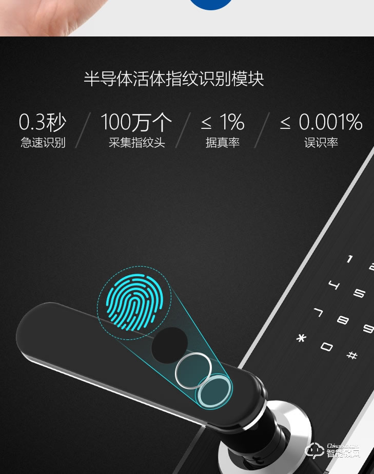 居聯(lián)智能鎖 B4-B游離把手防撬報警智能鎖