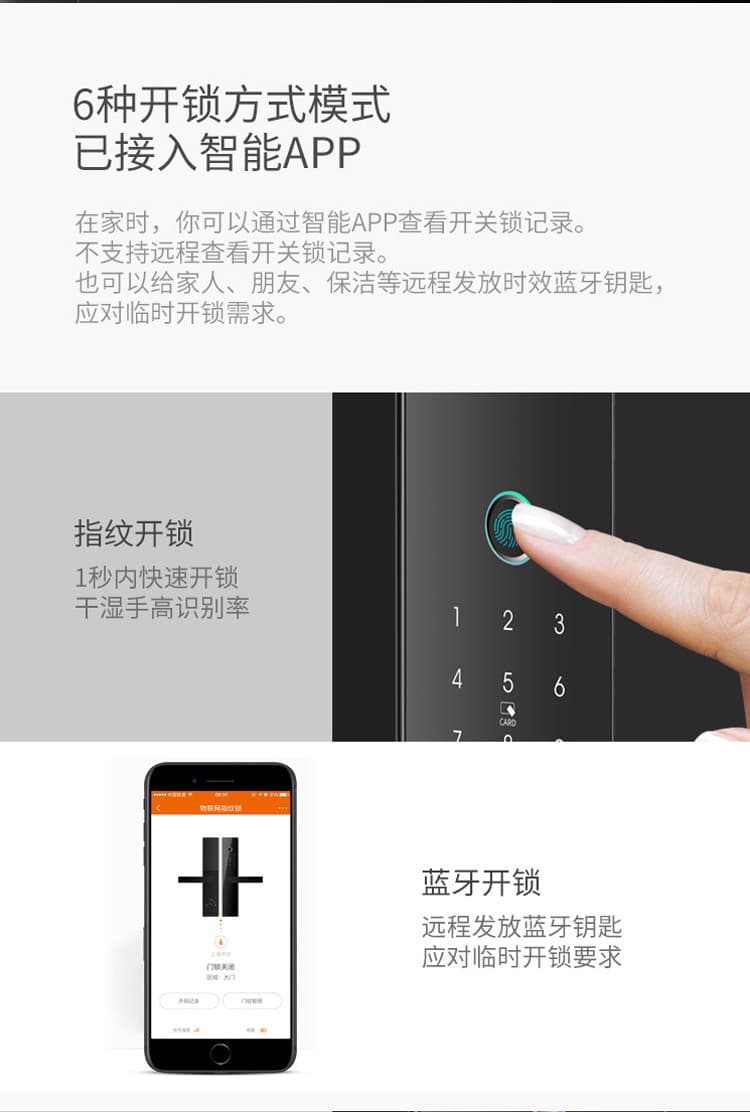德犬智能鎖 L5藍牙鎖指紋家用防盜門鎖
