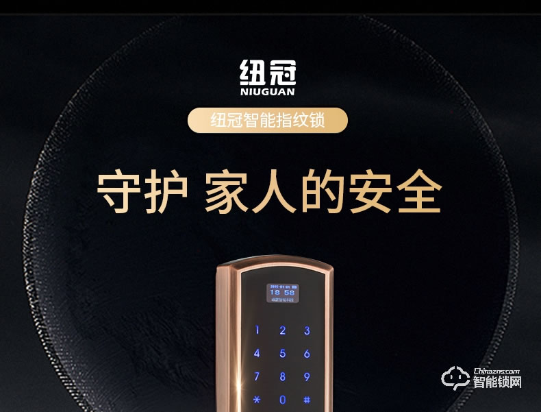紐冠智能鎖 N816家用電子鎖智能門(mén)鎖