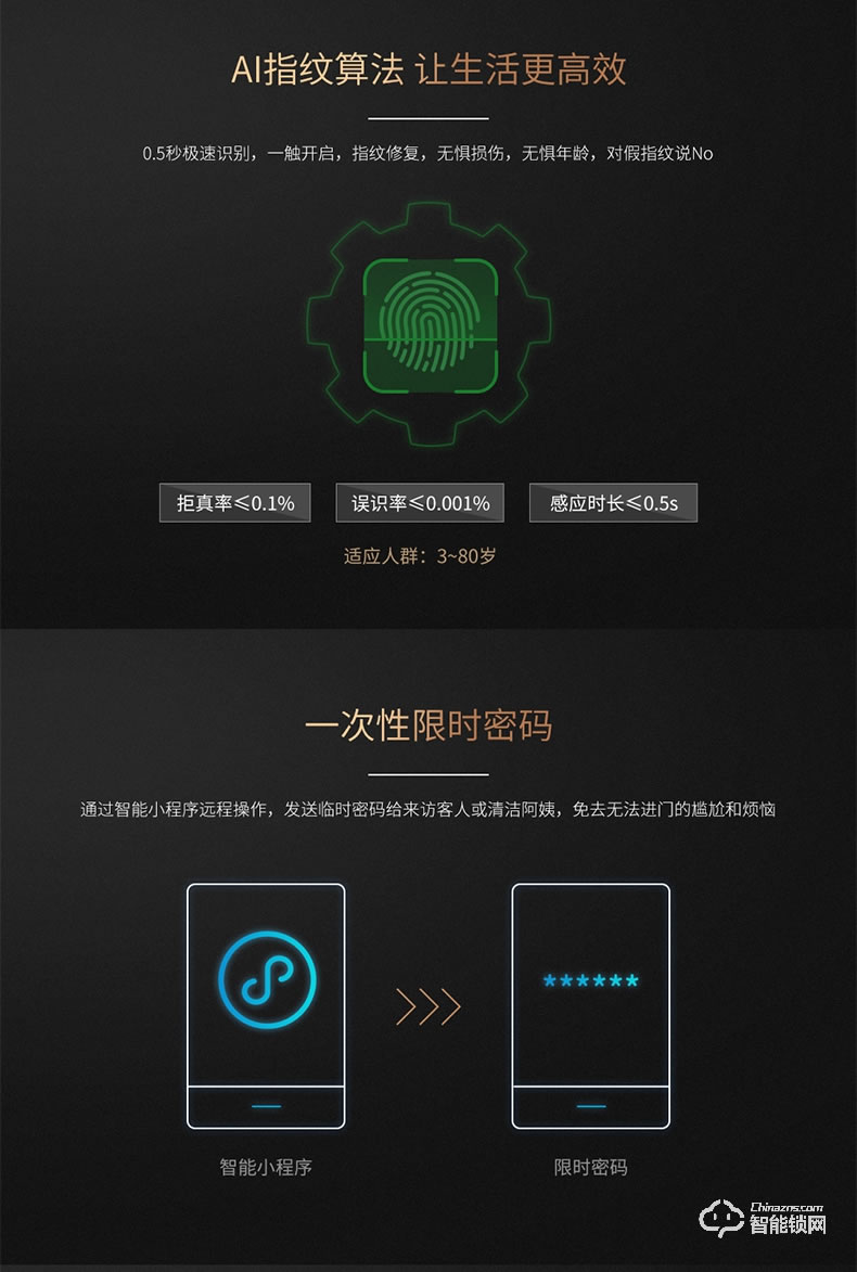 淺指智能鎖 SL-M1防盜門鎖密碼鎖感應卡鎖