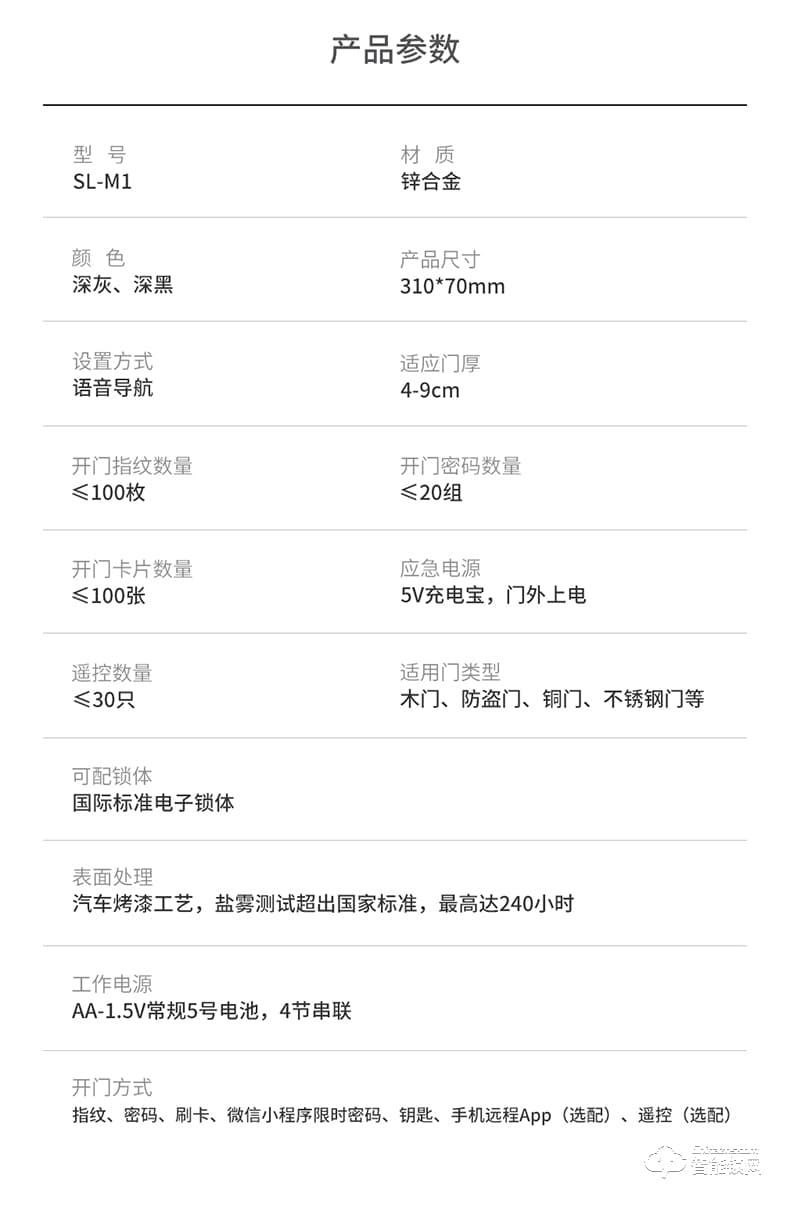 淺指智能鎖 SL-M1防盜門鎖密碼鎖感應卡鎖