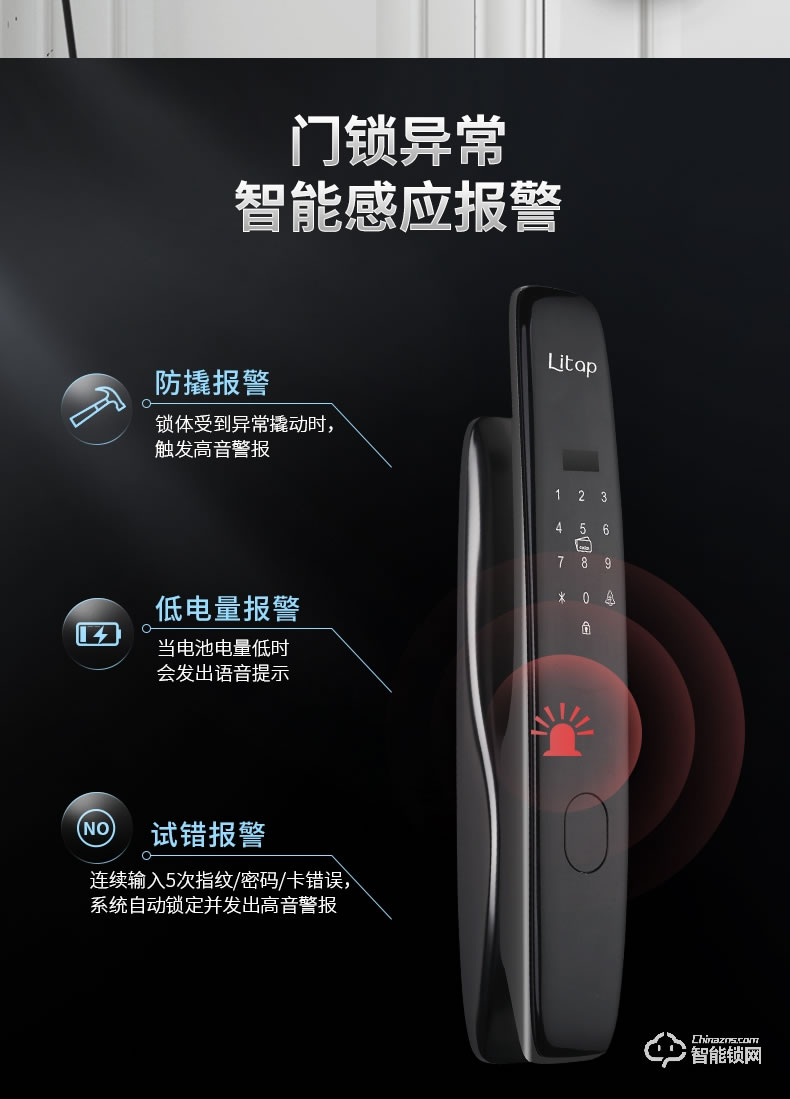 淺指智能鎖 SL-G4全自動可遠程防貓眼門鎖