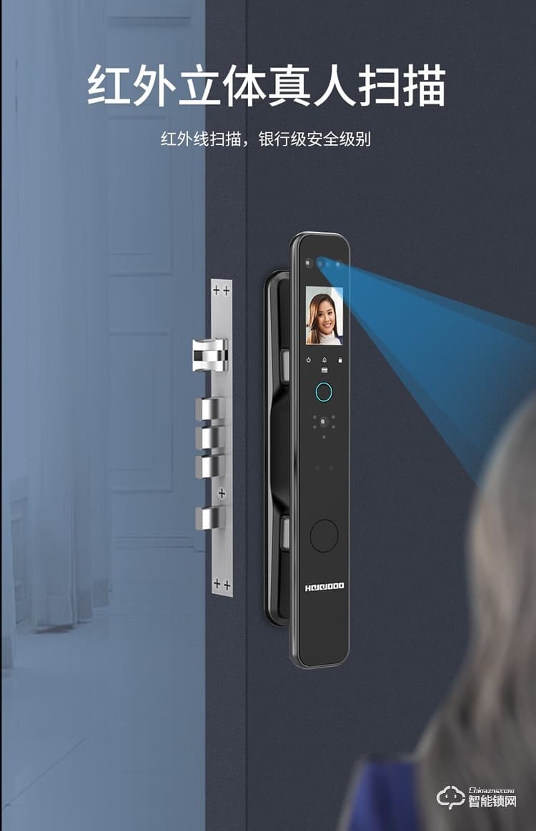 皇家金盾智能鎖 S500全自動貓眼指紋密碼鎖