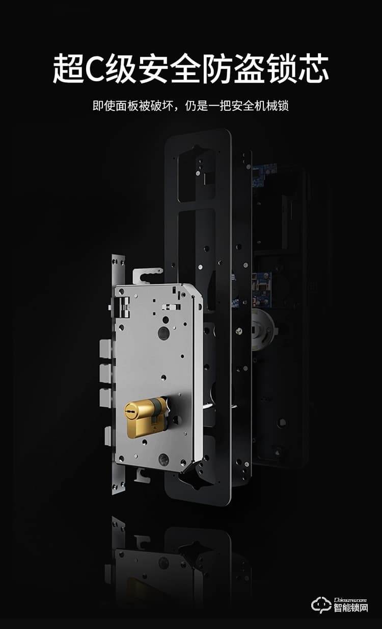 皇家金盾智能鎖 S500全自動貓眼指紋密碼鎖