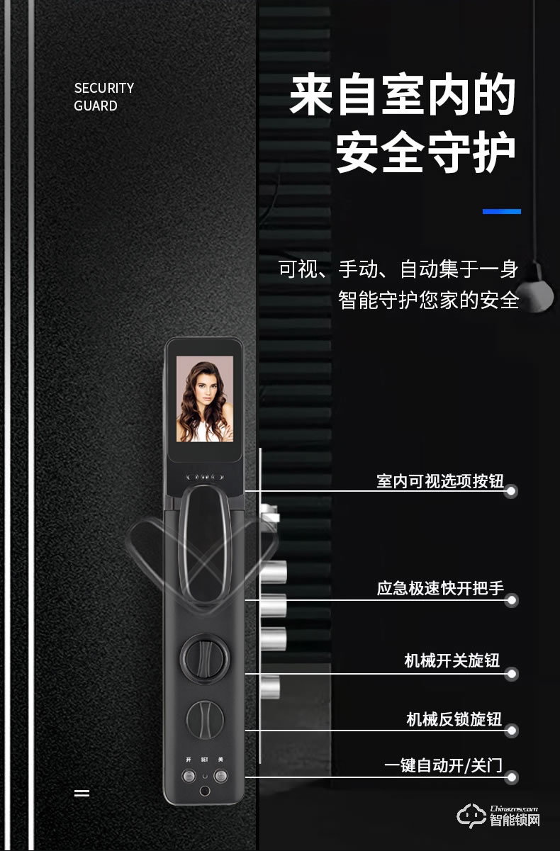 南極星智能鎖 N6【貓眼WiFi版】全自動貓眼可視密碼鎖