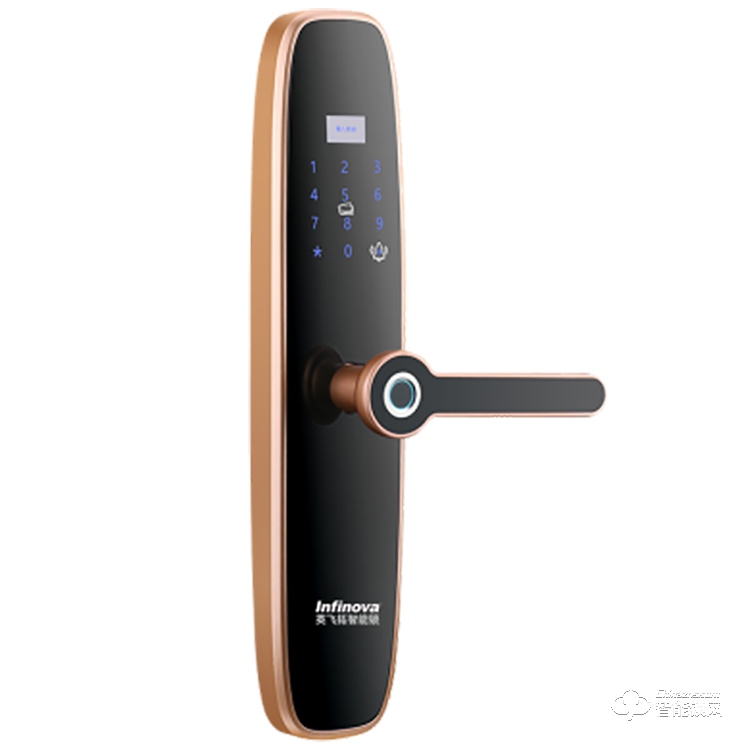 英飛拓智能鎖 T6鋅合金曲面直板智能鎖