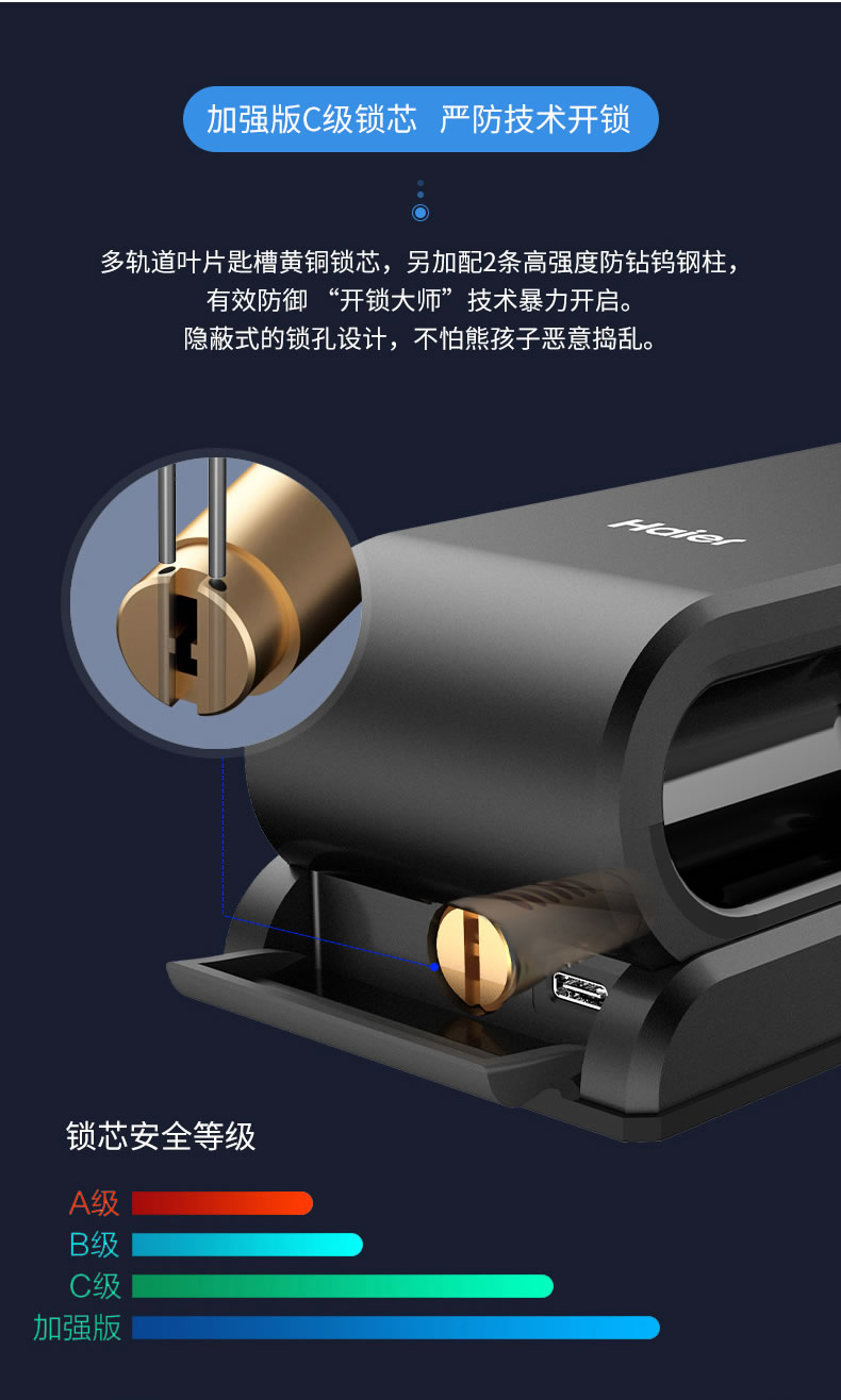 海爾智能鎖3D人臉識別指紋鎖23V可視貓眼密碼鎖家用鎖V23