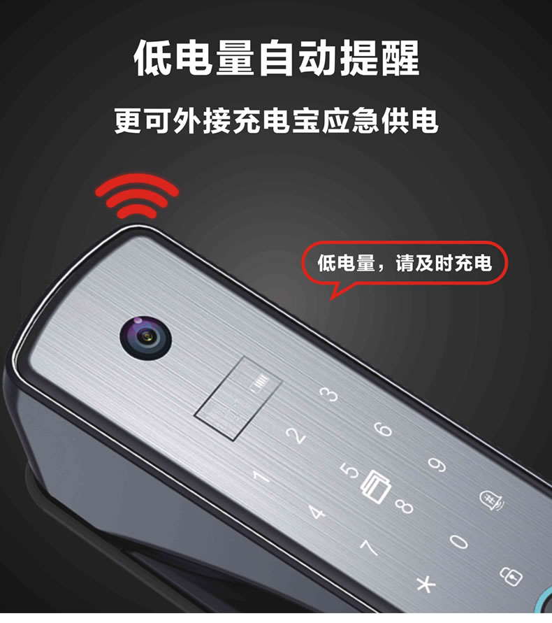 海爾智能鎖29V可視貓眼指紋鎖家用防盜門密碼鎖V29