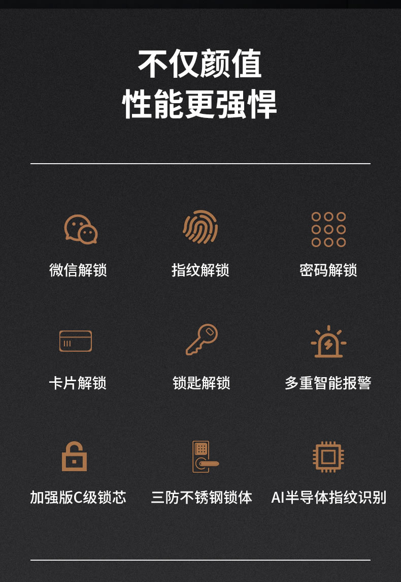 海爾智能鎖23E指紋鎖家用防盜門密碼鎖E23