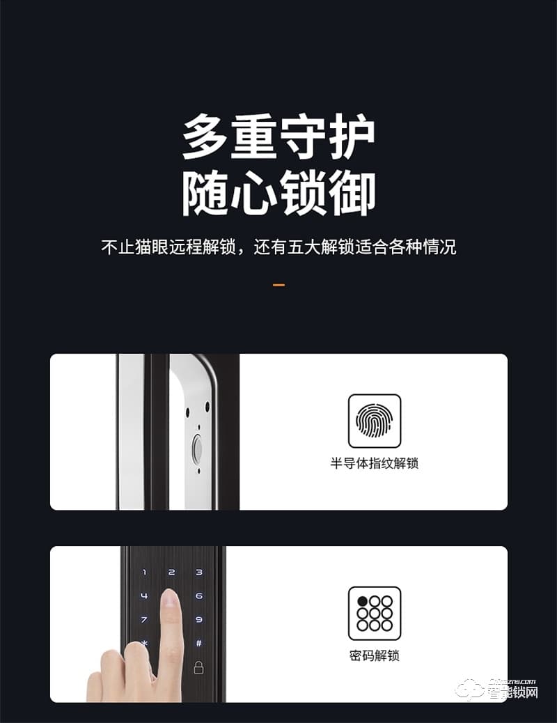 必達智能鎖F3M 可視大屏 視頻守衛