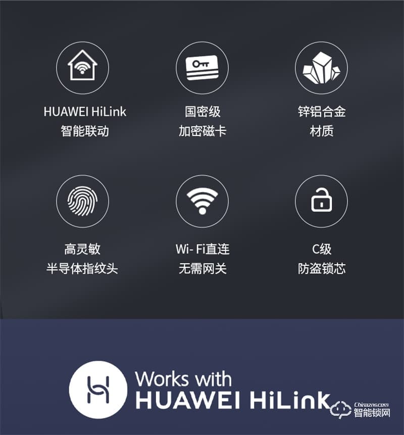 石將軍指紋鎖S3H 家用防盜門密碼鎖支持HUAWEI HiLink