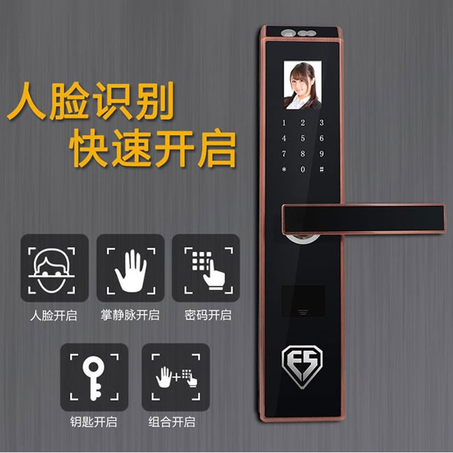 因碩掌靜脈密碼鎖 人臉識別智能門鎖