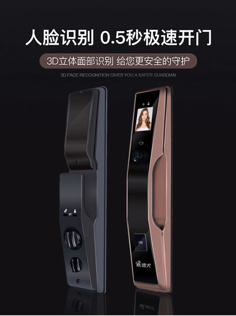 德犬智能鎖 F2人臉識別鎖智能門鎖