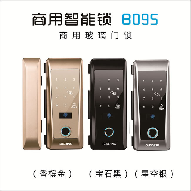 國青智能鎖 B095商用玻璃門智能鎖