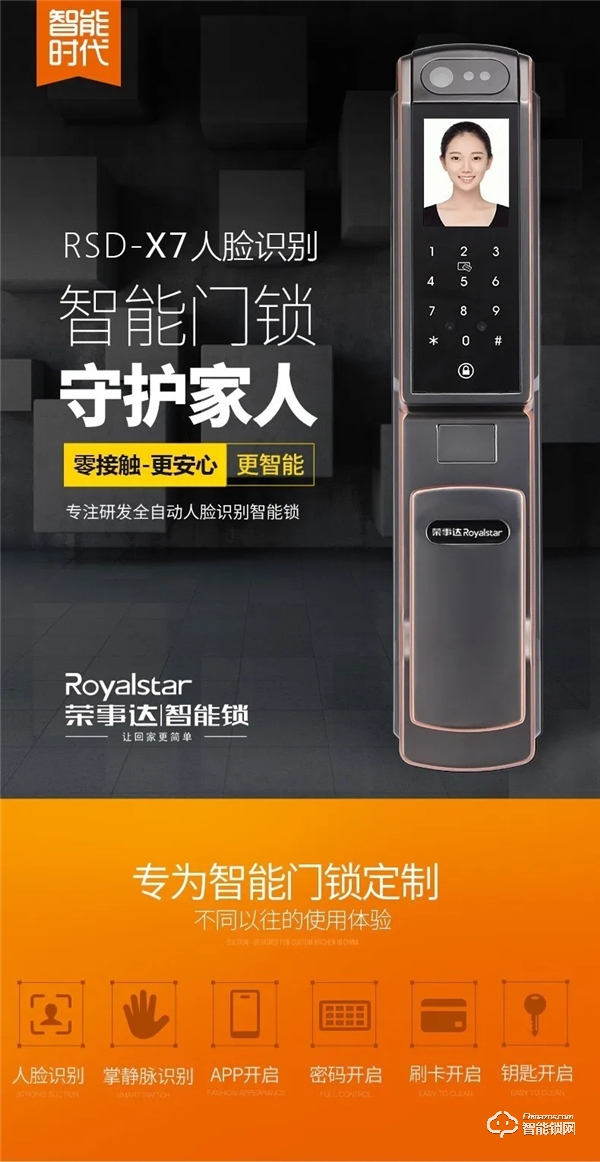 新品首發(fā)｜榮事達(dá)RSD-X7人臉識(shí)別全自動(dòng)智能鎖，零接觸更安心