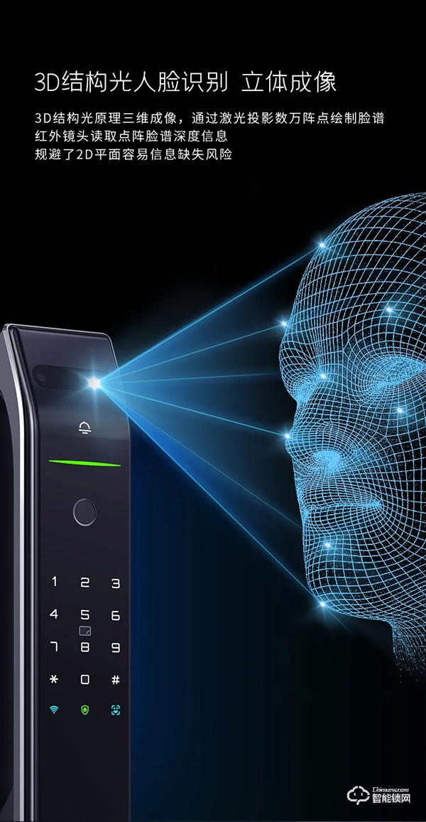 震撼首發，亞太天能首款3D人臉識別指紋鎖重磅來襲！