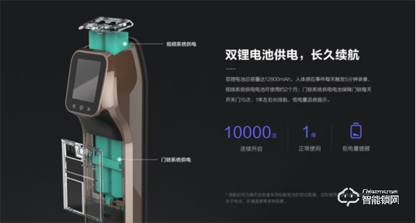 雙鋰電池+USB應急接口，螢石視頻鎖DL30VS安心超長續航