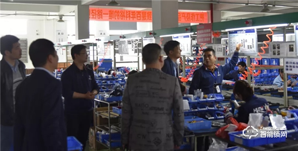 初到科技領導一行蒞臨科裕智能鎖參觀交流