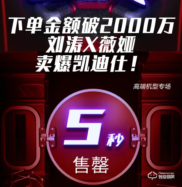 4月18日凱迪仕智能鎖直播：「薇婭」x「劉濤」聯手賣鎖破萬套