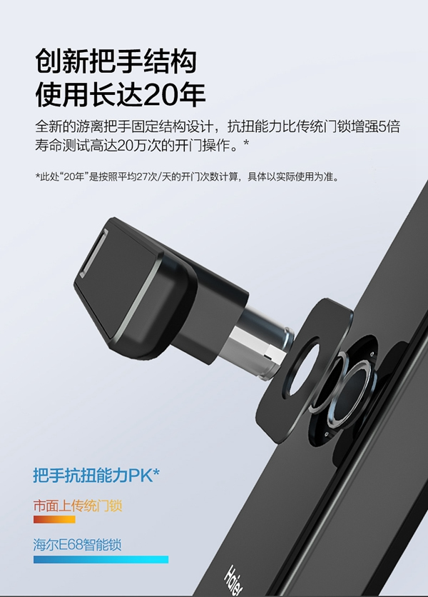 海爾智能門鎖E68：智慧互聯 易握易開