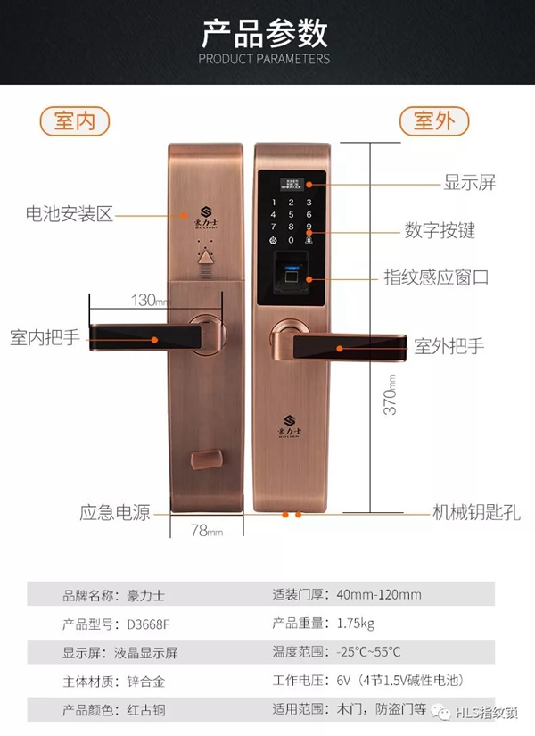 豪力士智能指紋鎖為你解說智能密碼鎖D3668