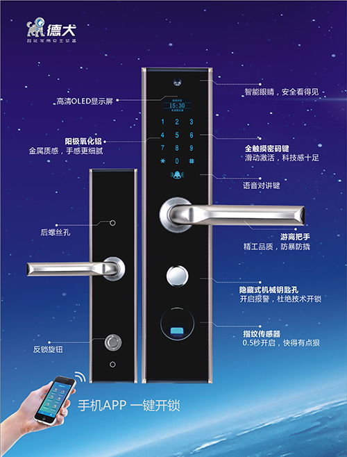 你的名字，我的德犬手機智能門鎖